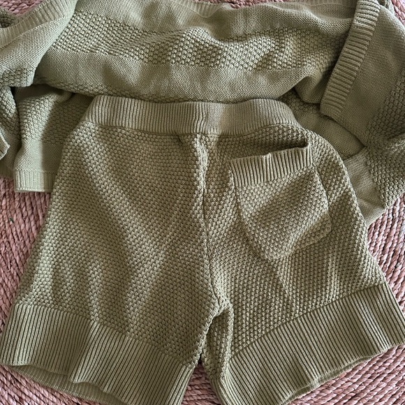 Free People Green Lena Sweater Short Set XS - Picture 4 of 6